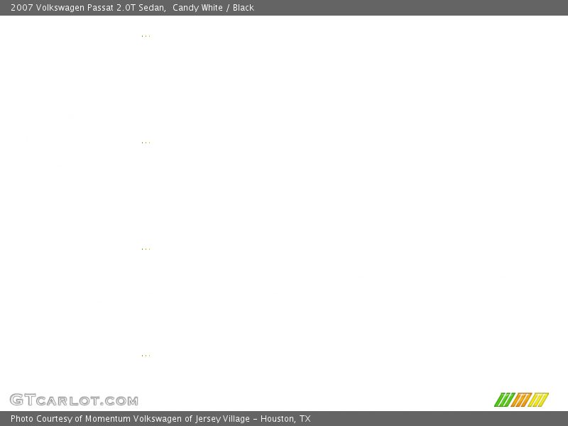 Candy White / Black 2007 Volkswagen Passat 2.0T Sedan