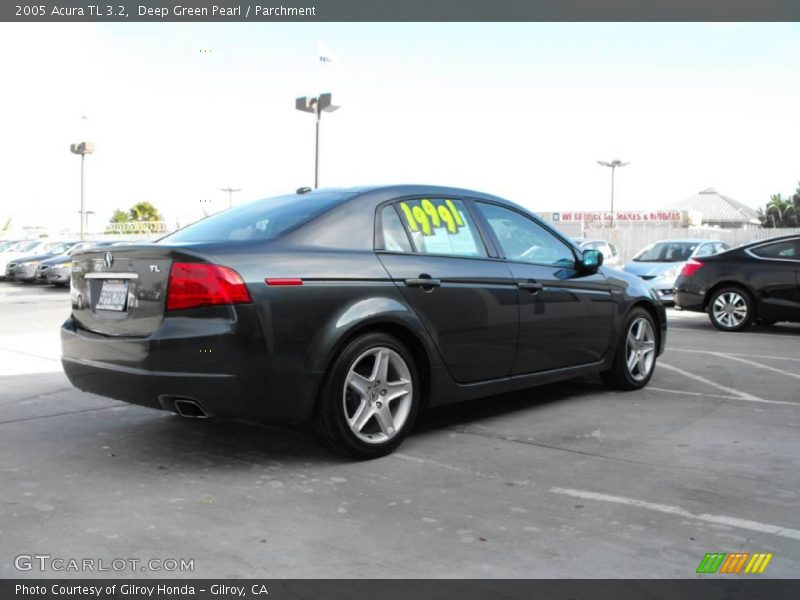 Deep Green Pearl / Parchment 2005 Acura TL 3.2