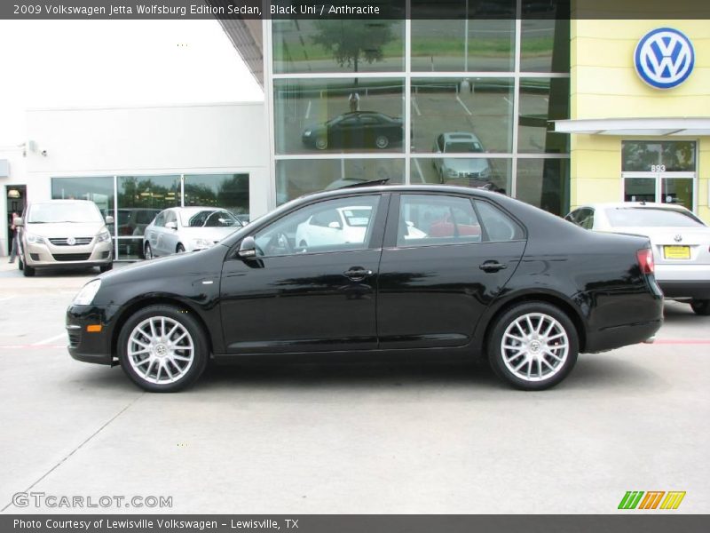 Black Uni / Anthracite 2009 Volkswagen Jetta Wolfsburg Edition Sedan