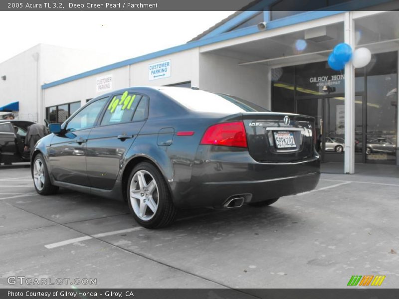 Deep Green Pearl / Parchment 2005 Acura TL 3.2