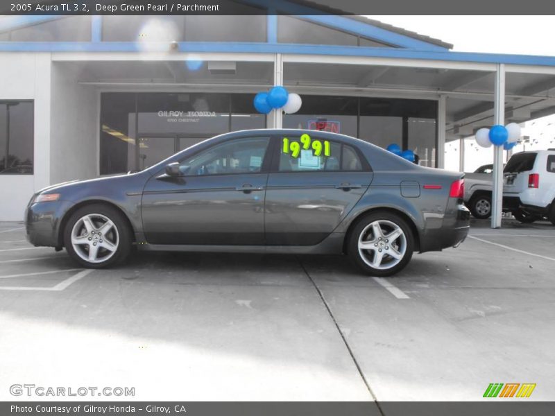 Deep Green Pearl / Parchment 2005 Acura TL 3.2