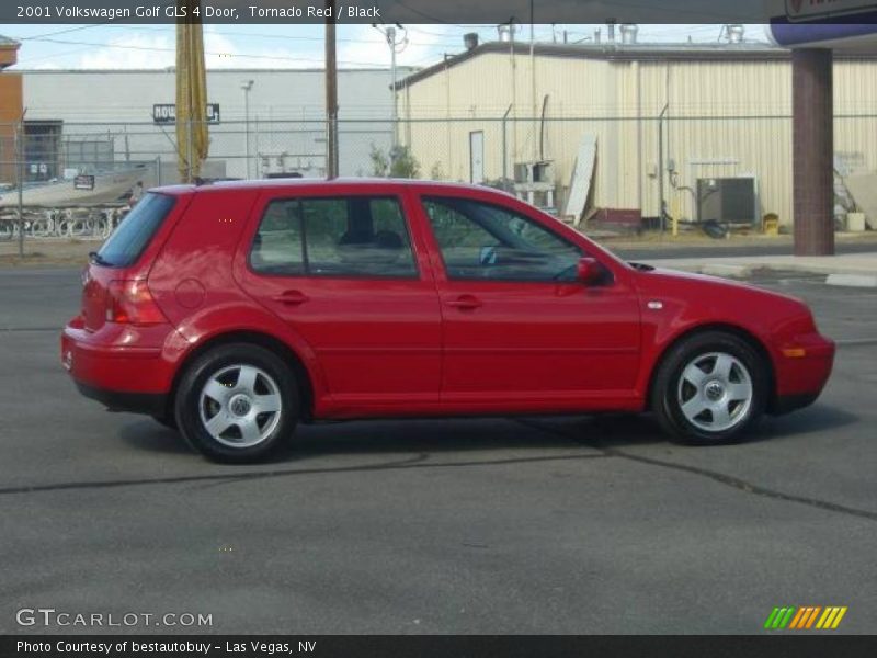 Tornado Red / Black 2001 Volkswagen Golf GLS 4 Door