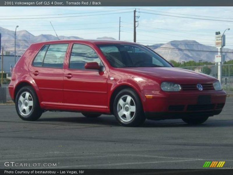 Tornado Red / Black 2001 Volkswagen Golf GLS 4 Door