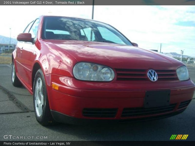 Tornado Red / Black 2001 Volkswagen Golf GLS 4 Door