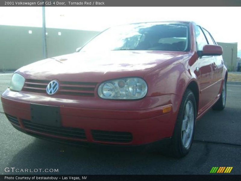 Tornado Red / Black 2001 Volkswagen Golf GLS 4 Door