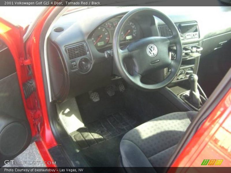 Tornado Red / Black 2001 Volkswagen Golf GLS 4 Door