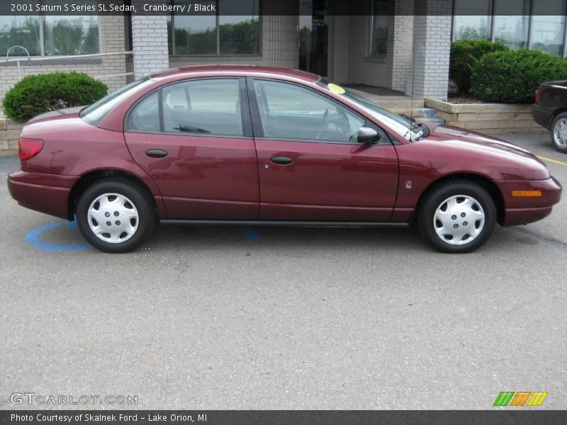 Cranberry / Black 2001 Saturn S Series SL Sedan