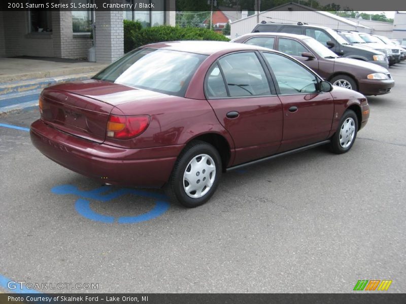 Cranberry / Black 2001 Saturn S Series SL Sedan