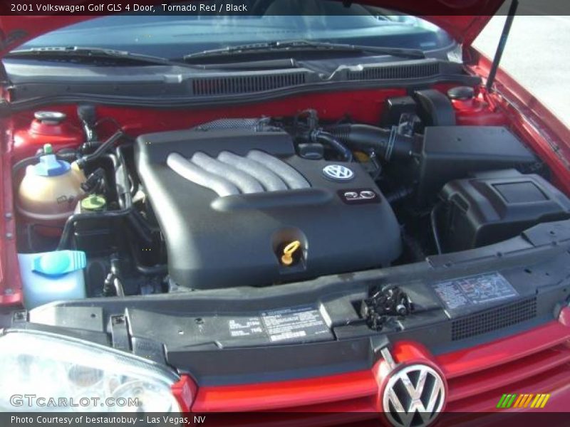 Tornado Red / Black 2001 Volkswagen Golf GLS 4 Door