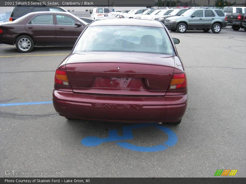 Cranberry / Black 2001 Saturn S Series SL Sedan