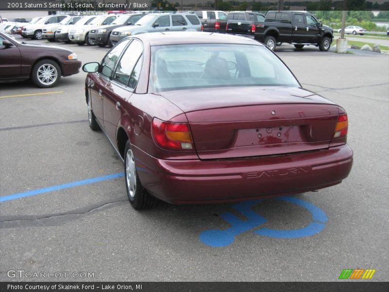 Cranberry / Black 2001 Saturn S Series SL Sedan