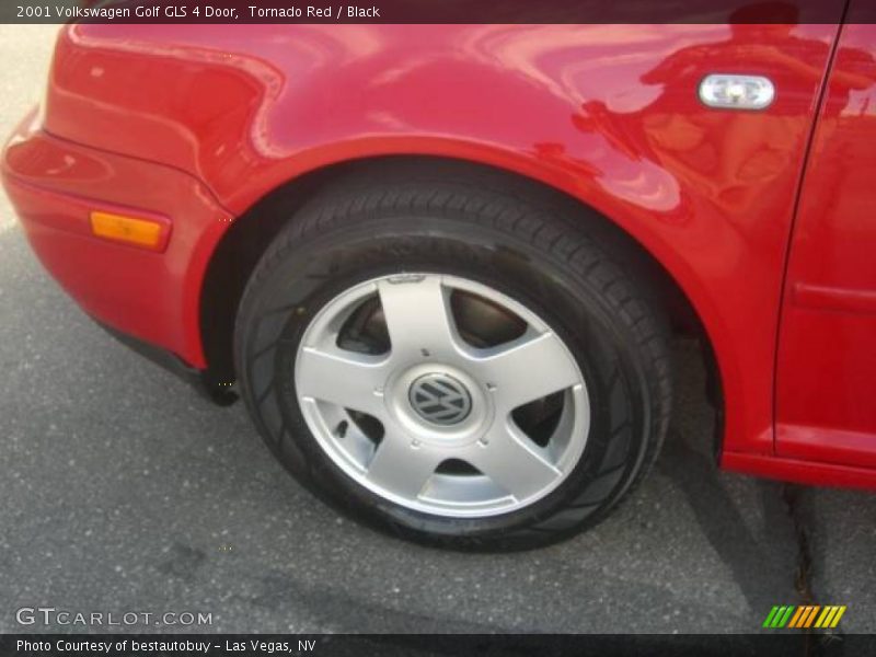Tornado Red / Black 2001 Volkswagen Golf GLS 4 Door