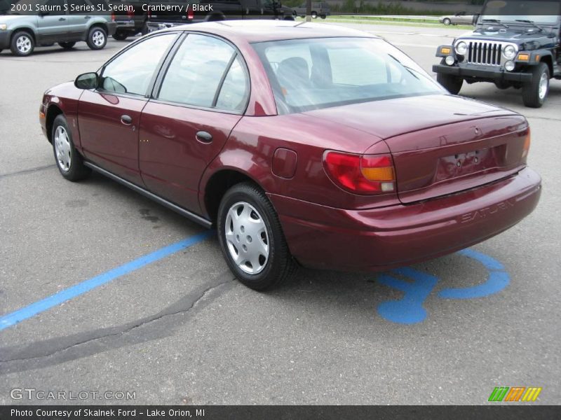 Cranberry / Black 2001 Saturn S Series SL Sedan