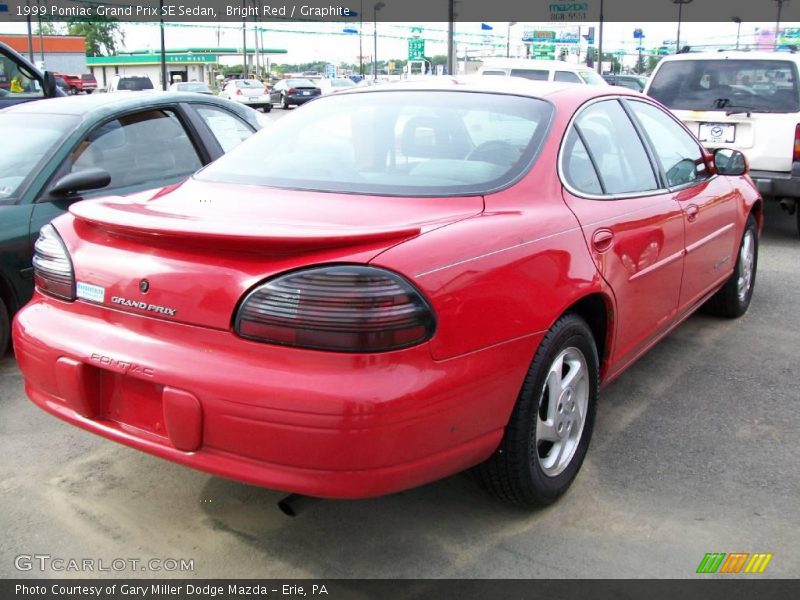 Bright Red / Graphite 1999 Pontiac Grand Prix SE Sedan
