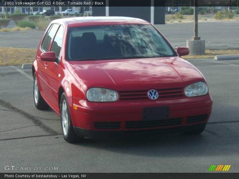 Tornado Red / Black 2001 Volkswagen Golf GLS 4 Door