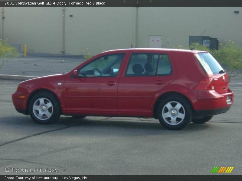 Tornado Red / Black 2001 Volkswagen Golf GLS 4 Door