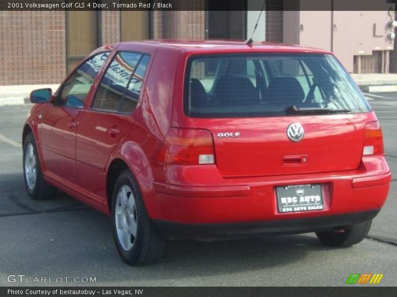 Tornado Red / Black 2001 Volkswagen Golf GLS 4 Door
