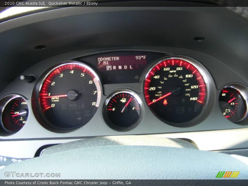 Quicksilver Metallic / Ebony 2010 GMC Acadia SLE