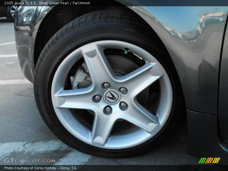 Deep Green Pearl / Parchment 2005 Acura TL 3.2