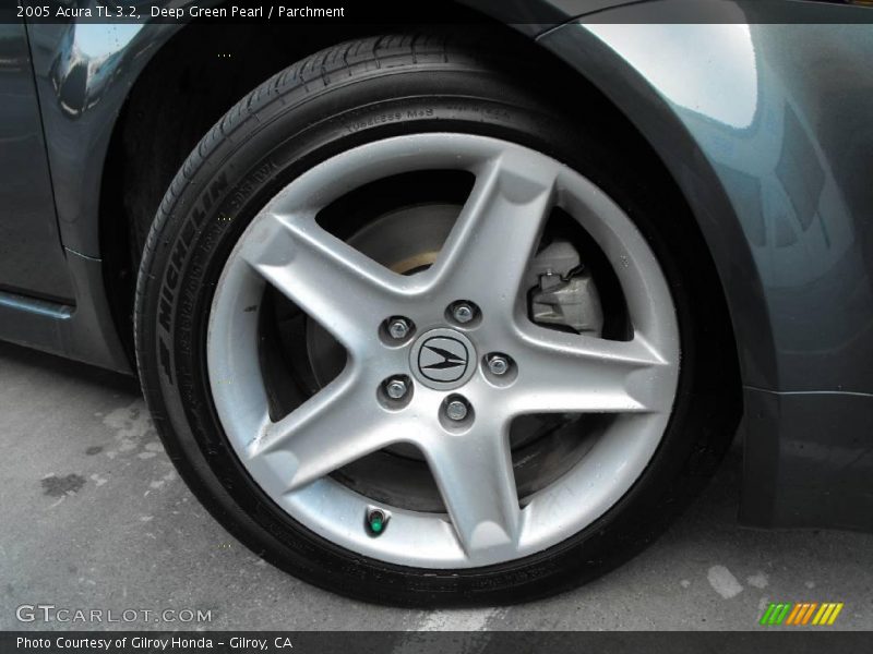Deep Green Pearl / Parchment 2005 Acura TL 3.2