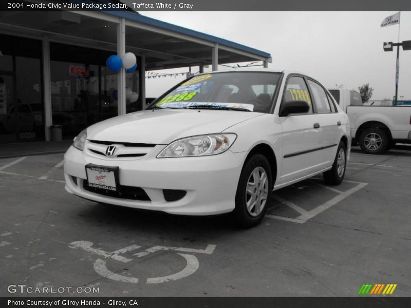 Taffeta White / Gray 2004 Honda Civic Value Package Sedan