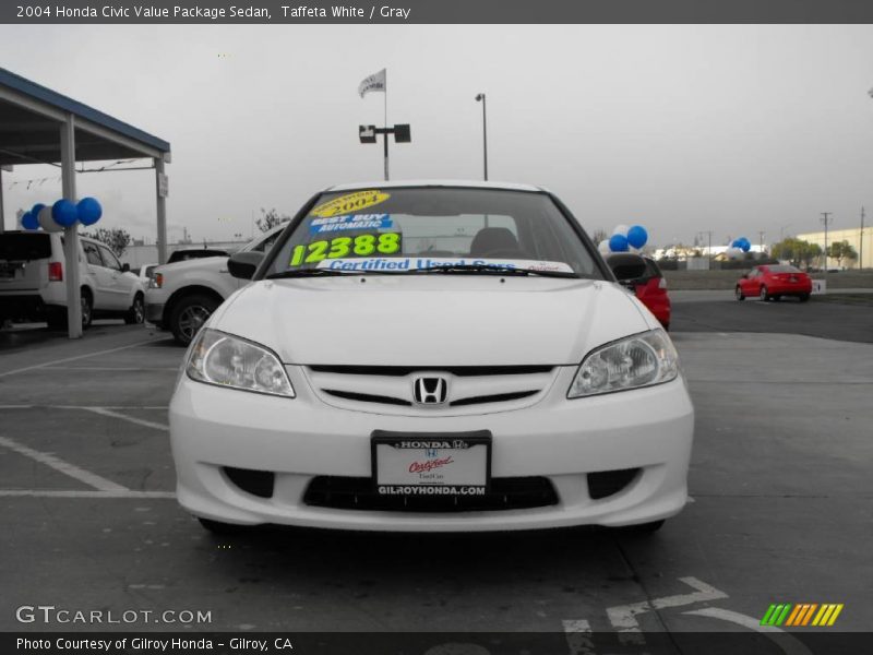 Taffeta White / Gray 2004 Honda Civic Value Package Sedan