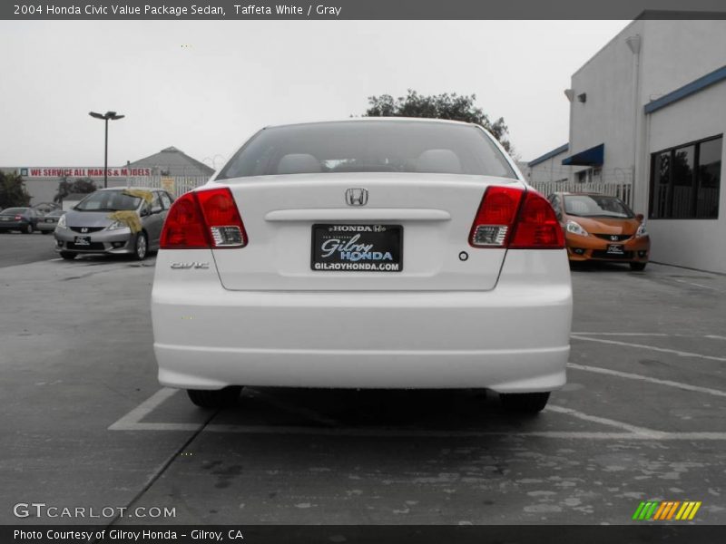 Taffeta White / Gray 2004 Honda Civic Value Package Sedan