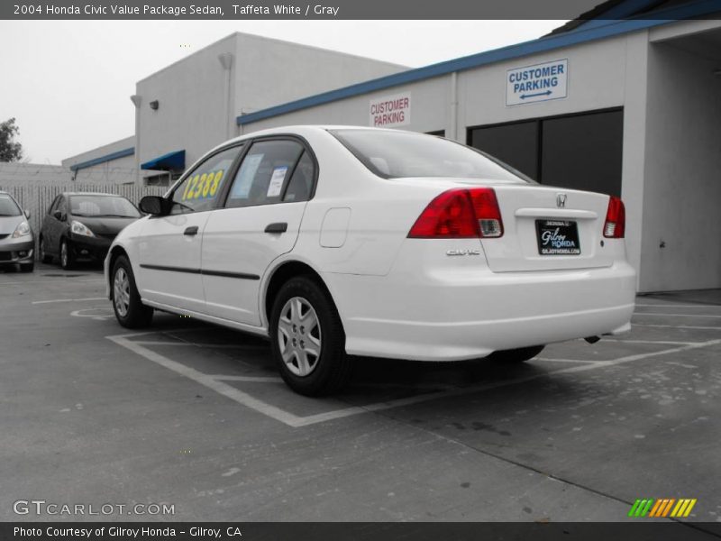 Taffeta White / Gray 2004 Honda Civic Value Package Sedan