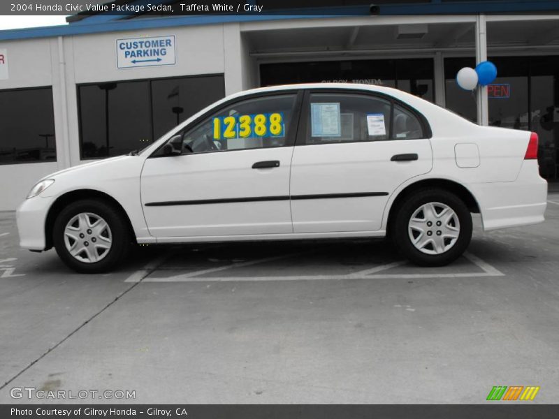 Taffeta White / Gray 2004 Honda Civic Value Package Sedan