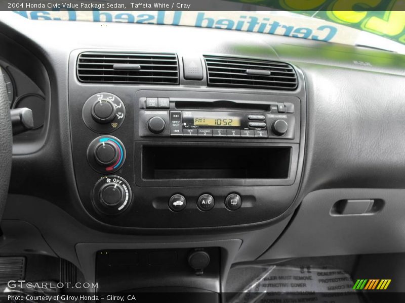 Taffeta White / Gray 2004 Honda Civic Value Package Sedan