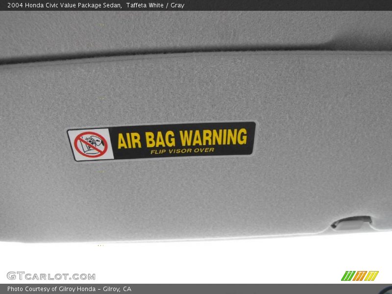 Taffeta White / Gray 2004 Honda Civic Value Package Sedan