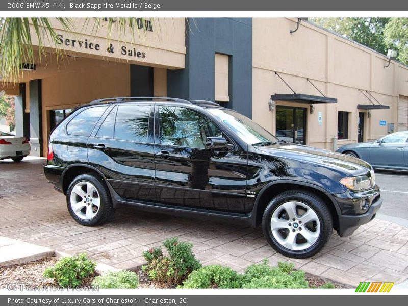 Black Sapphire Metallic / Beige 2006 BMW X5 4.4i