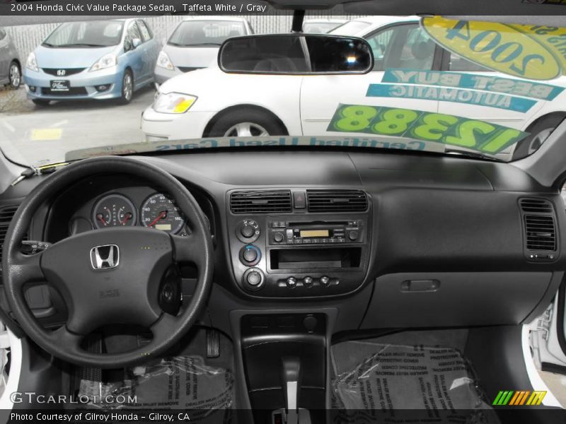 Taffeta White / Gray 2004 Honda Civic Value Package Sedan
