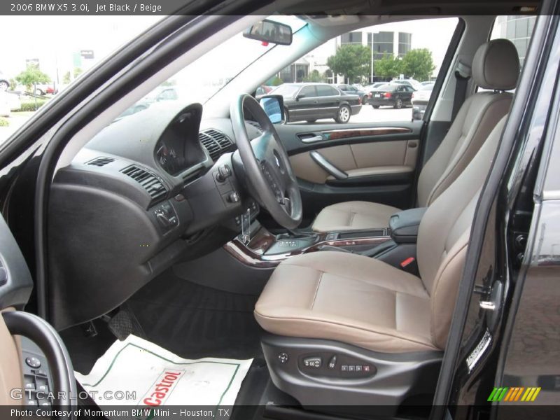 Jet Black / Beige 2006 BMW X5 3.0i