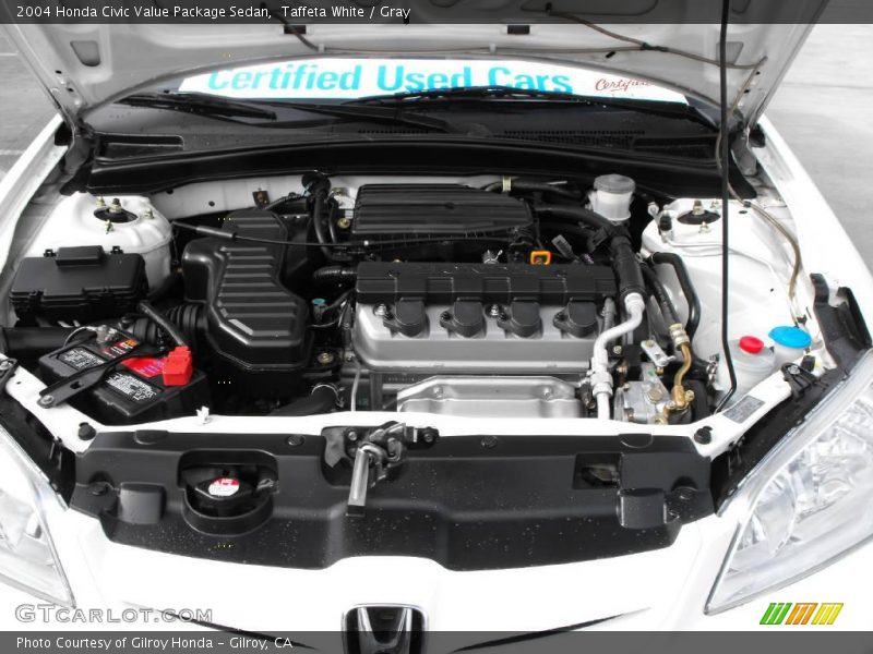 Taffeta White / Gray 2004 Honda Civic Value Package Sedan