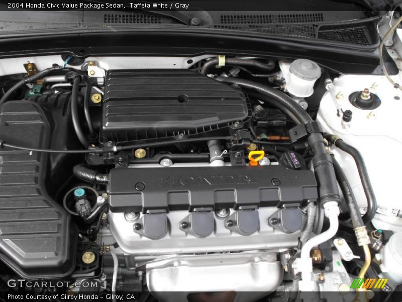 Taffeta White / Gray 2004 Honda Civic Value Package Sedan
