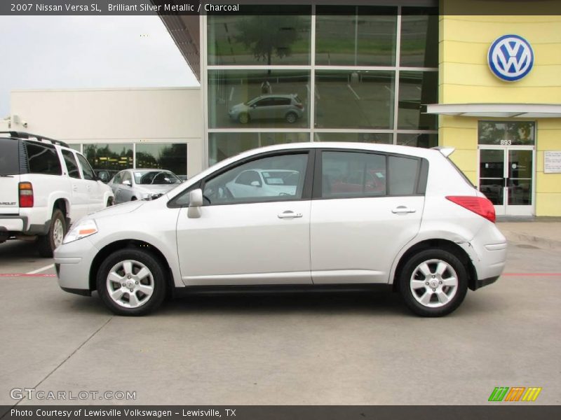 Brilliant Silver Metallic / Charcoal 2007 Nissan Versa SL