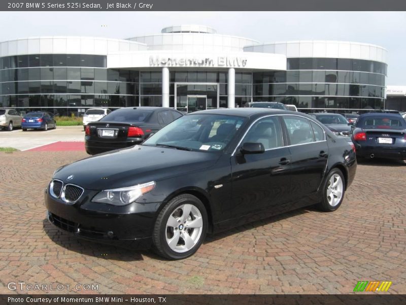 Jet Black / Grey 2007 BMW 5 Series 525i Sedan
