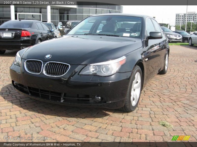 Jet Black / Grey 2007 BMW 5 Series 525i Sedan