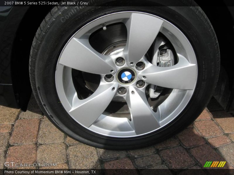 Jet Black / Grey 2007 BMW 5 Series 525i Sedan