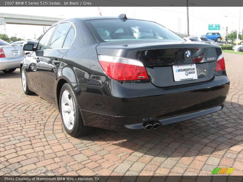 Jet Black / Grey 2007 BMW 5 Series 525i Sedan