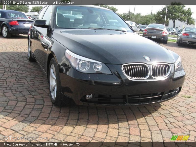 Jet Black / Grey 2007 BMW 5 Series 525i Sedan