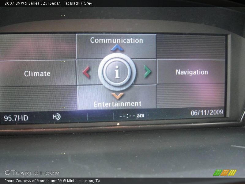 Jet Black / Grey 2007 BMW 5 Series 525i Sedan