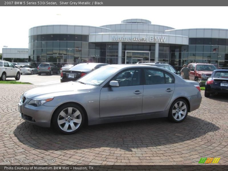 Silver Grey Metallic / Black 2007 BMW 5 Series 530i Sedan