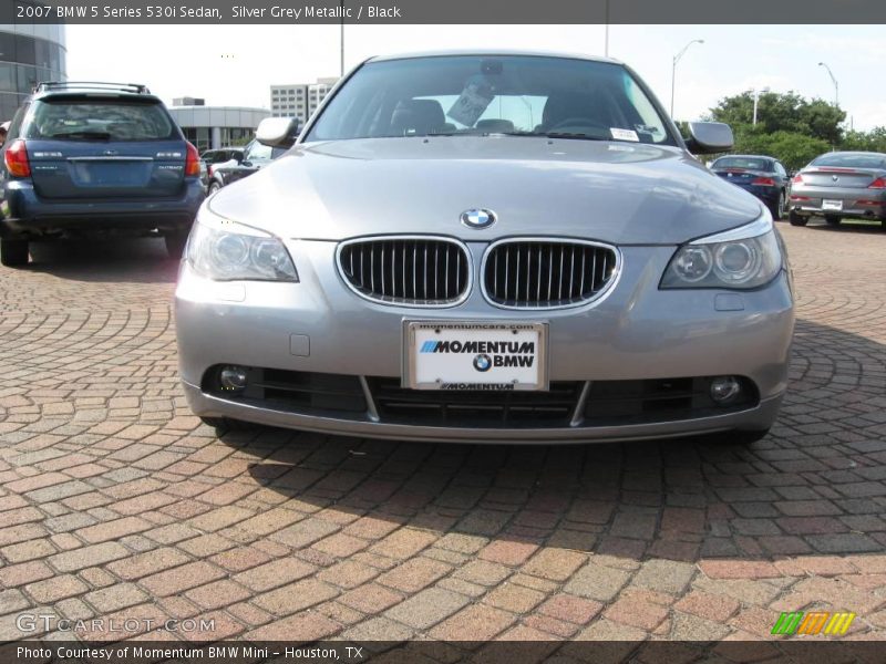 Silver Grey Metallic / Black 2007 BMW 5 Series 530i Sedan
