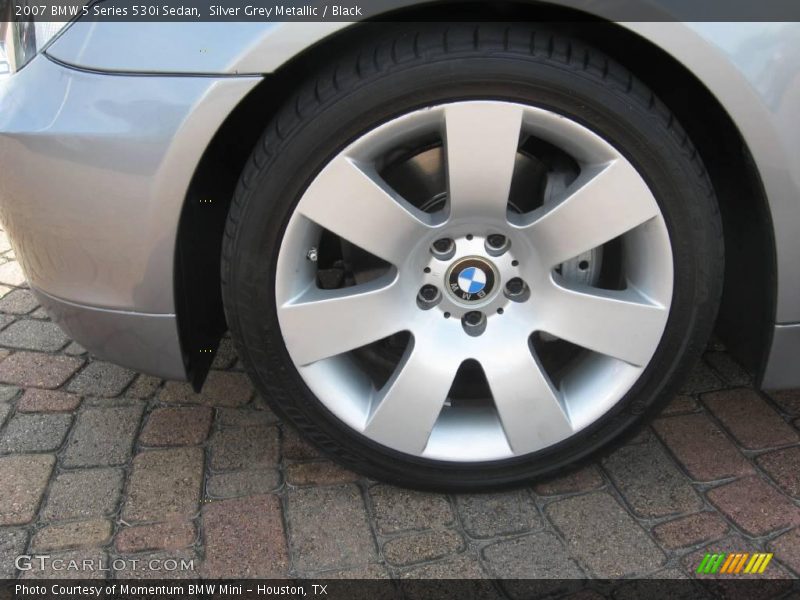 Silver Grey Metallic / Black 2007 BMW 5 Series 530i Sedan