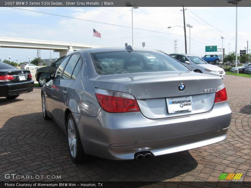 Silver Grey Metallic / Black 2007 BMW 5 Series 530i Sedan