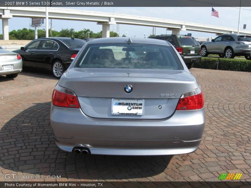 Silver Grey Metallic / Black 2007 BMW 5 Series 530i Sedan