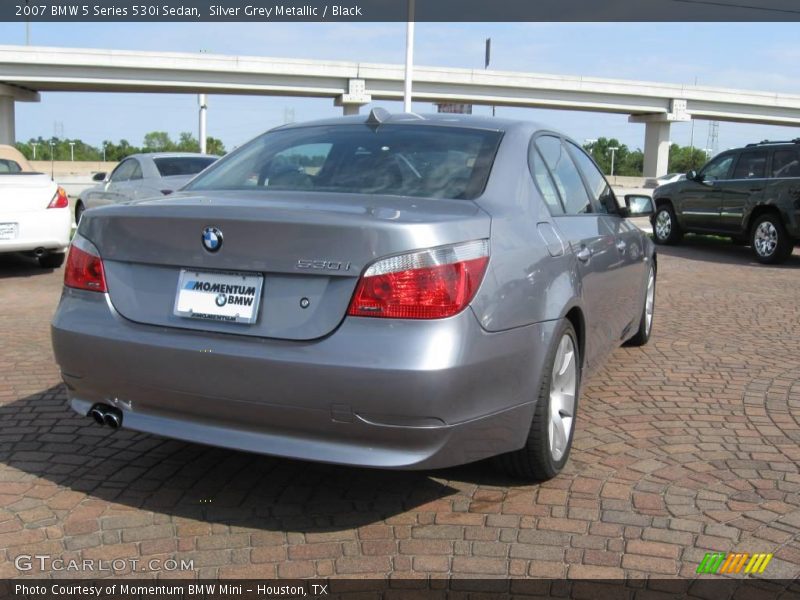 Silver Grey Metallic / Black 2007 BMW 5 Series 530i Sedan