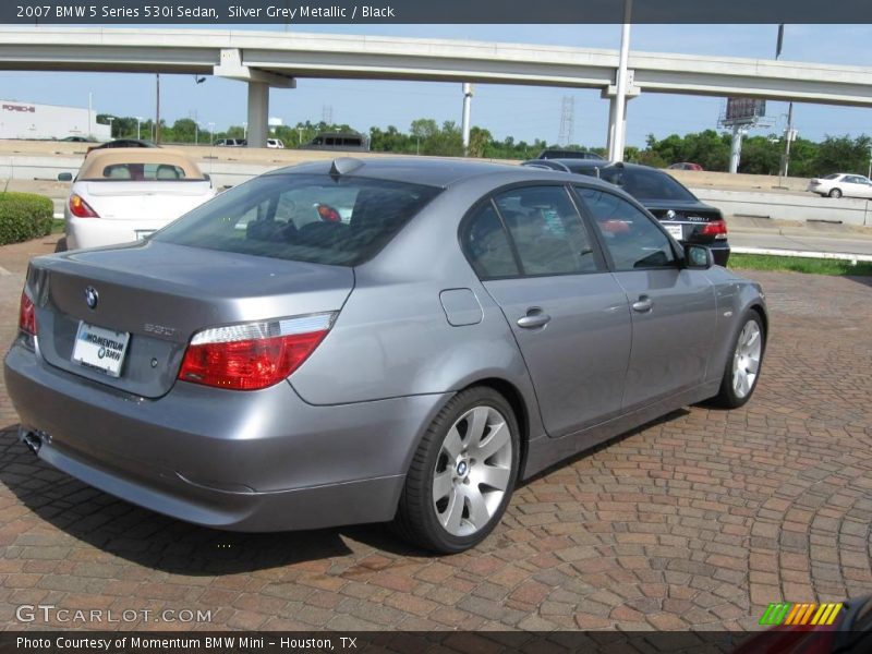 Silver Grey Metallic / Black 2007 BMW 5 Series 530i Sedan